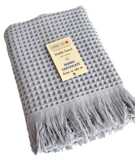 Вафельное полотенце XXL 90х180 см - Серый