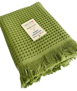 Вафельное полотенце XXL 90х180 см - Зеленый