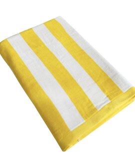 Полотенце XXL (90 на180 см) -  хлопок велюр/махра -  банные пляжные в басейн Бело - желтый