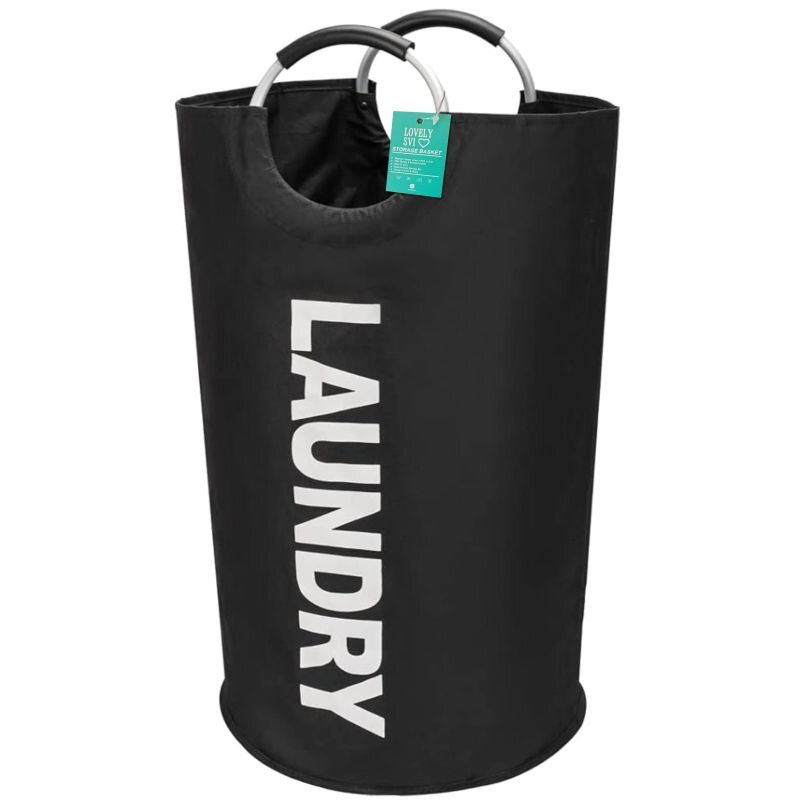 Корзина органайзер для белья, вещей, игрушек Lovely Svi - 38 x 72 см (82 л) - Черный (963210)