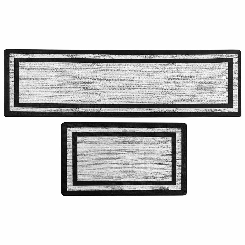 Килимки набір 2 шт: 44x74 x1 см та 44 x150 x1см Чорна окантовка 