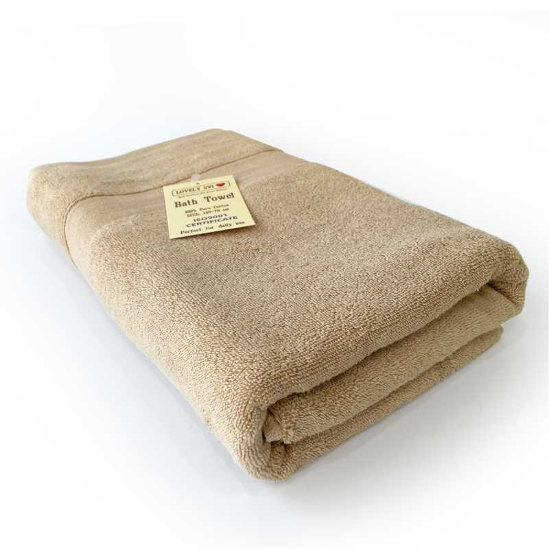 Рушник Махровий Банний (Бавовна) Lovely Svi у подарунковому пакеті - 71 x 141 см Капучино