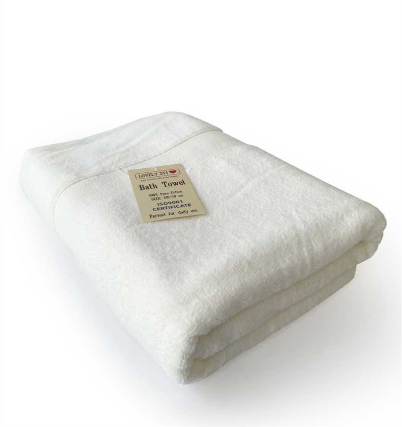 Рушник Махровий Банний (Бавовна) Lovely Svi у подарунковому пакеті - 71 x 141 см Бежевий