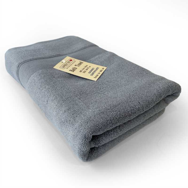 Рушник Махровий Банний (Бавовна) Lovely Svi у подарунковому пакеті - 71 x141 см Сірий